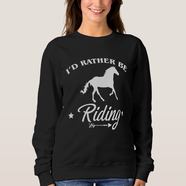 Sweatshirt Je préférerais faire du voltige équestre (Devant)