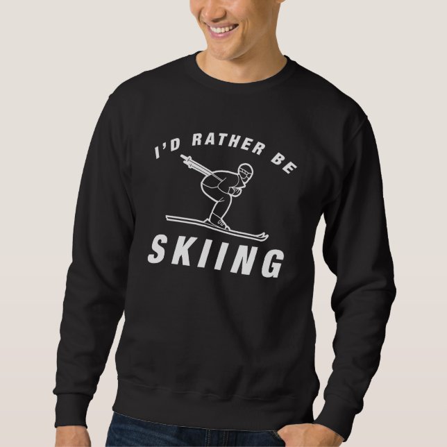 Sweatshirt Je Préférerais Skier (Devant)