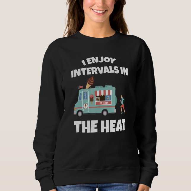 Sweatshirt Je Profite Des Intervalles Dans Le Marathon De Cha (Devant)