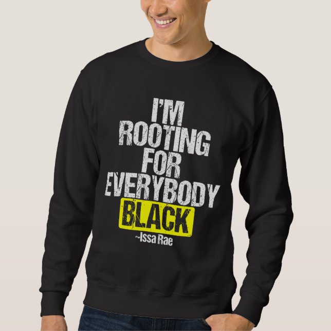 Sweatshirt JE RACINE POUR TOUT LE MONDE BLACK BLM Power (Devant)