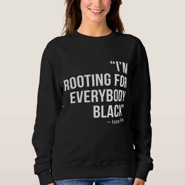 Sweatshirt JE RACINE POUR TOUT LE MONDE BLACK BLM Power (Devant)