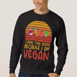 Sweatshirt Je regarde ça bien parce que je suis Vegan Sarcast