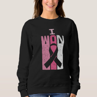Sweatshirt Je remporte le combat de sensibilisation au cancer