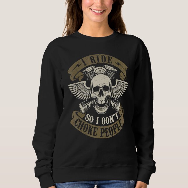 Sweatshirt Je roule pour ne pas étrangler les gens Ailes de m (Devant)