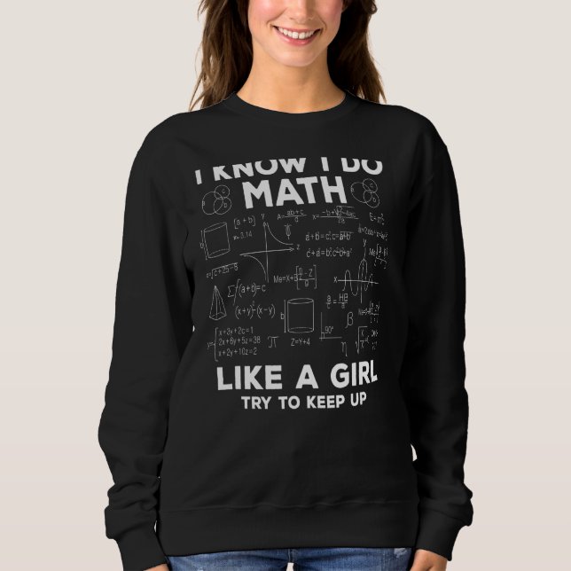 Sweatshirt Je Sais Que Je Fais Des Maths Comme Une Fille Essa (Devant)
