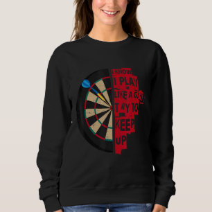 Sweatshirt Je Sais Que Je Joue Comme Une Fille Essaie De Gard