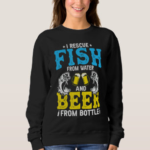 Sweatshirt Je Secourt Du Poisson De L'Eau Et De La Bière De L