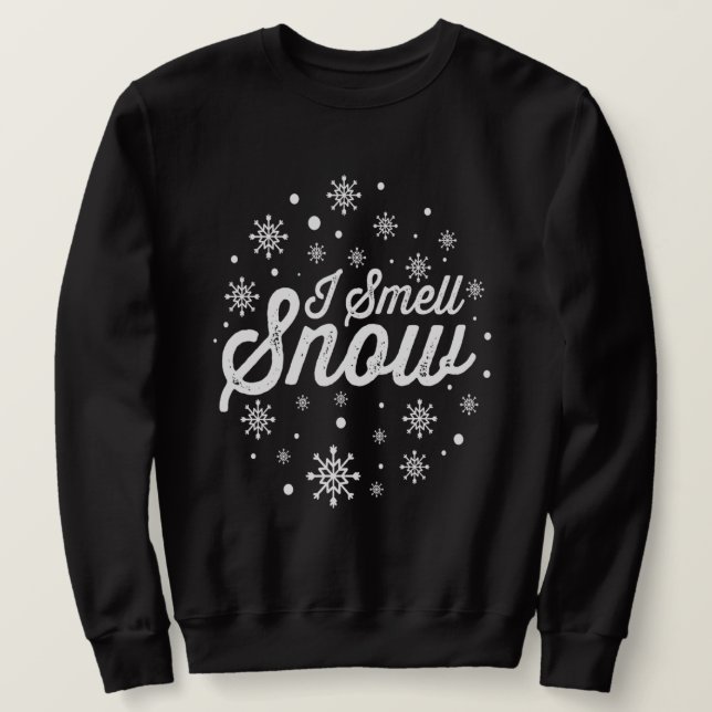 Sweatshirt Je Sens La Neige Drôle Vacances Les Flèches de nei (Design devant)