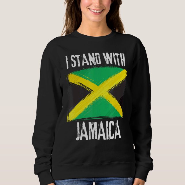 Sweatshirt Je Suis Avec Le Drapeau Jamaïcain (Devant)