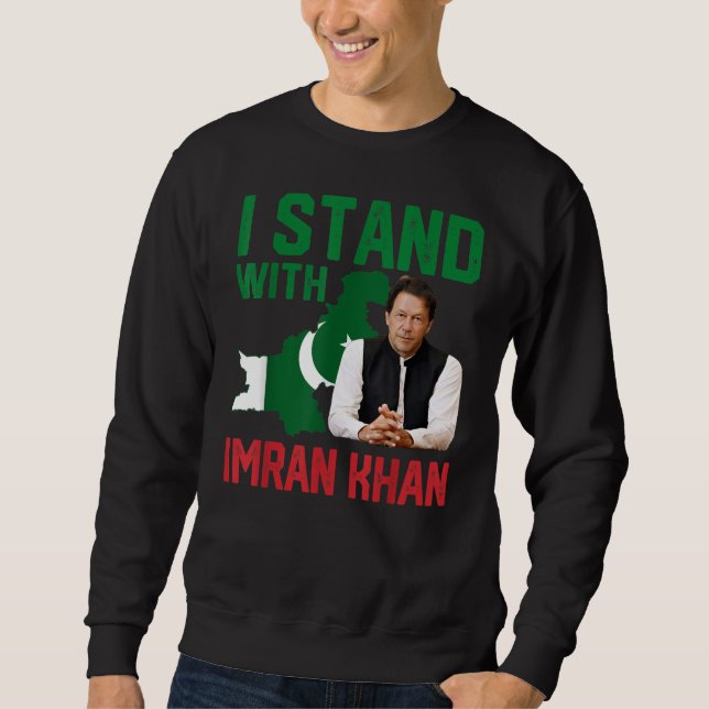 Sweatshirt Je Suis Avec Le Soutien Du Parti PTI D'Imran Khan  (Devant)