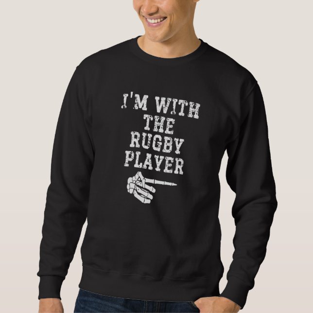 Sweatshirt Je suis avec les couples assortis de joueurs de ru (Devant)