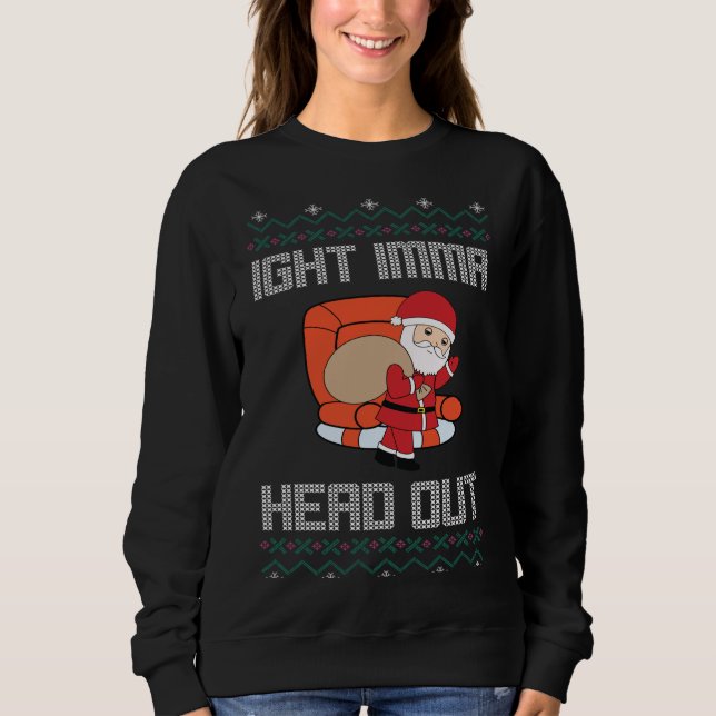 Sweatshirt Je suis avec Scrooge drôle laide de Noël Desi (Devant)