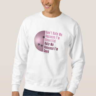 Sweatshirt Je Suis Beau Je Suis Bon Bowling Rose