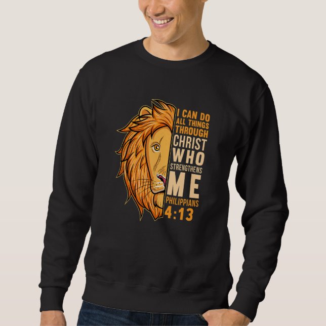 Sweatshirt Je suis capable de faire des choses par lui qui me (Devant)