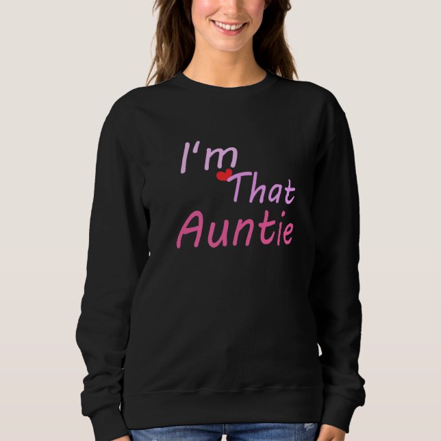 Sweatshirt Je suis cette tante Red Hart (Devant)