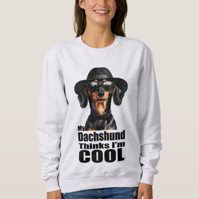Sweatshirt Je suis Cool Dachshund (Devant)