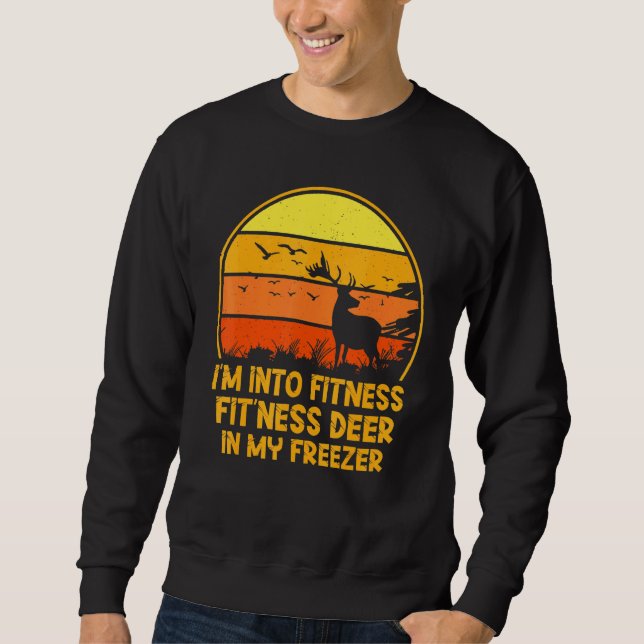 Sweatshirt Je suis dans la forme Forme de cerf dans mon congé (Devant)