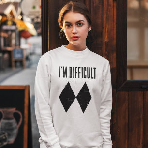 Sweatshirt Je suis difficile Ski Gag d'hiver