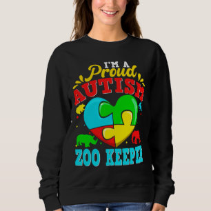Sweatshirt Je Suis Fier Autisme Zoo Gardien Puzzle Coeur Auti