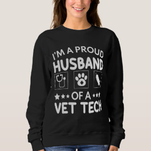 Sweatshirt Je Suis Fier Mari D'Un Vet Tech Vétérinaire Médici