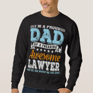 Sweatshirt Je suis Fier Papa D'Un Avocat Merveilleux Et Fier 