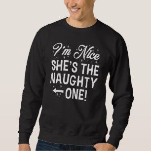 Sweatshirt Je suis gentil, elle est la vilaine
