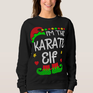 Sweatshirt Je suis ici pour le chien de Noël de l'elfe de la