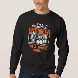 Sweatshirt Je suis ingénieur mécanique pour gagner du temps J
