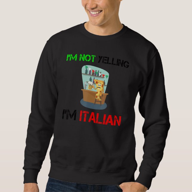 Sweatshirt Je Suis Italien J'Aime Italie Bière Boire Italia P (Devant)