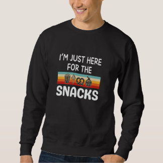 Sweatshirt Je Suis Juste Ici Pour Les Snacks Drôle Foodie Rét