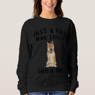 Sweatshirt Je Suis Juste Un Garçon Qui Aime Le Chien Shiba In