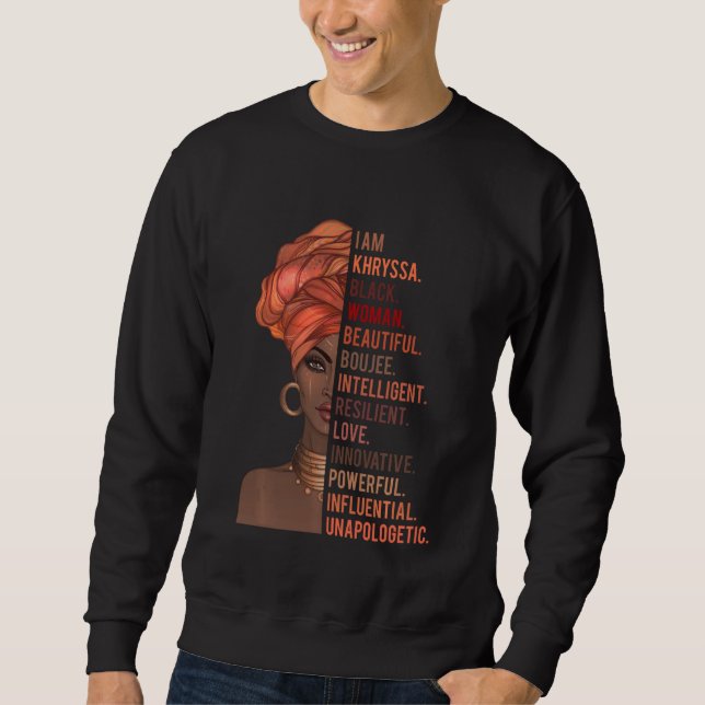 Sweatshirt Je suis Khryssa Black Woman Histoire Mois 2020 Pri (Devant)