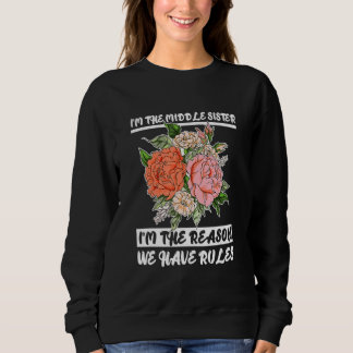 Sweatshirt Je suis la soeur du milieu Je suis la raison pour