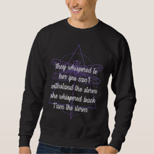 Sweatshirt Je suis la tempête pour femmes Dragonfly Raglan