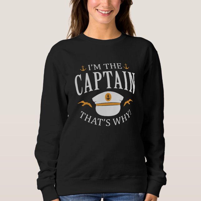 Sweatshirt Je suis le capitaine (Devant)
