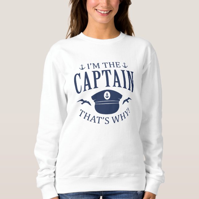 Sweatshirt Je suis le capitaine (Devant)
