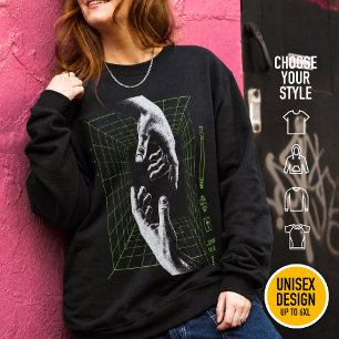 Sweatshirt Je suis le Chemin Jean 14:6 Grille Cyberpunk Chrét
