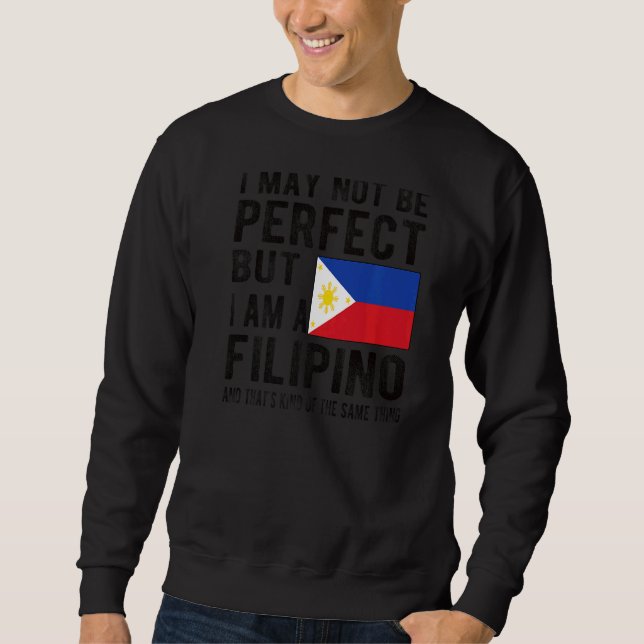 Sweatshirt Je suis le drapeau philippin Philippines Fières ra (Devant)