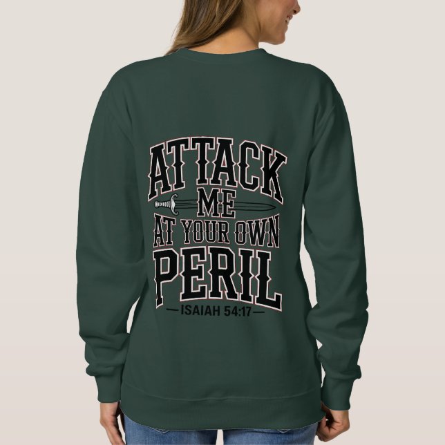 Sweatshirt Je suis le gosse de YHWH - M'attaquer à vos risque (Dos)