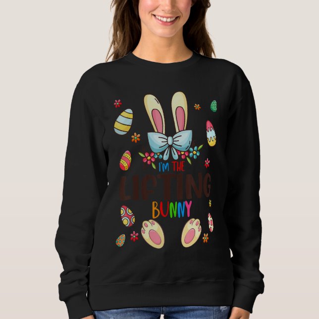 Sweatshirt Je suis Le Lapin Levant Jour de Pâques Famille Cor (Devant)