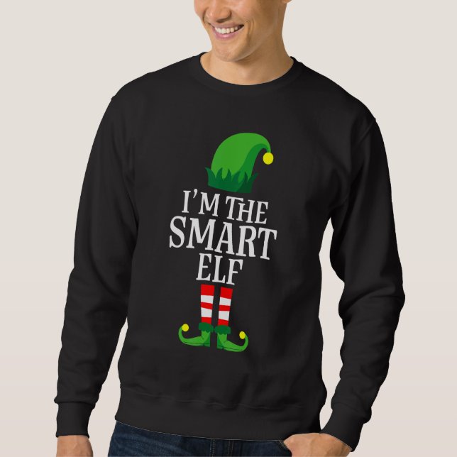 Sweatshirt Je Suis Le Sm Elf Vêtements De Noël Brainy Elf Mat (Devant)