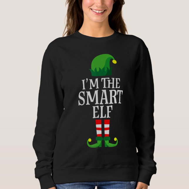 Sweatshirt Je Suis Le Sm Elf Vêtements De Noël Brainy Elf Mat (Devant)