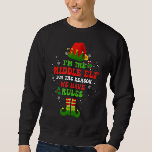Sweatshirt Je suis l'ELF du milieu Je suis la raison pour laq