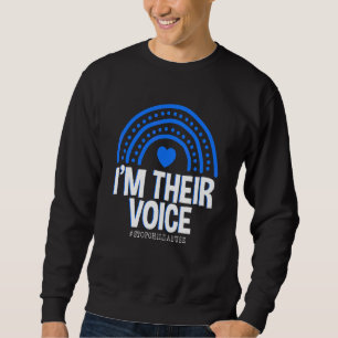 Sweatshirt Je suis leur Voice Heart Mois de sensibilisation à