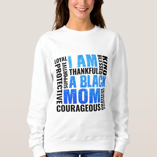 Sweatshirt Je suis | Maman noire (Devant)
