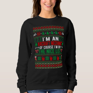 Sweatshirt Je suis mécanicien d'aéronef Bien sûr je suis sur