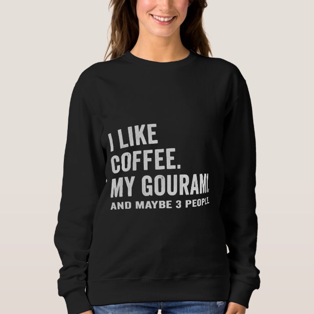 Sweatshirt Je Suis Perturbé Et J'Aime Le Café Et Mon Réservoi (Devant)