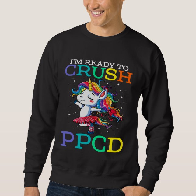 Sweatshirt Je suis prêt à écraser la licorne PPCD (Devant)