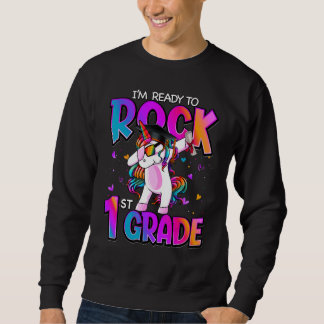 Sweatshirt Je suis prêt à mettre la licorne de 1ère année à l