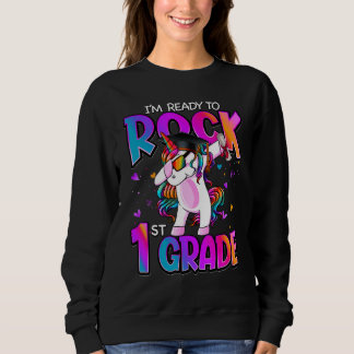 Sweatshirt Je suis prêt à mettre la licorne de 1ère année à l